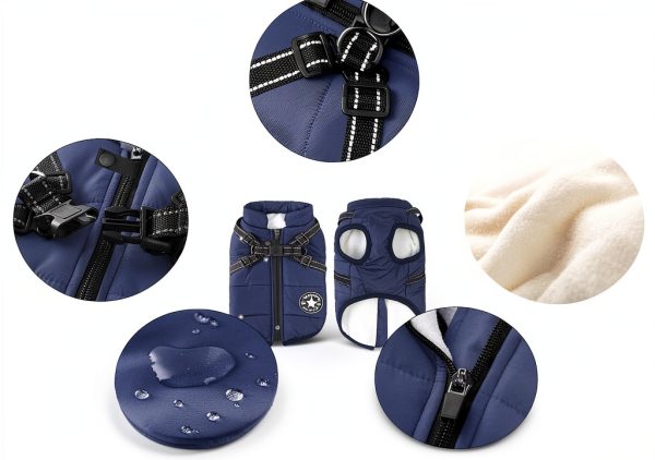 Aiboria Dog Jacket Winter Coat Reflective Waterproof Pet-2