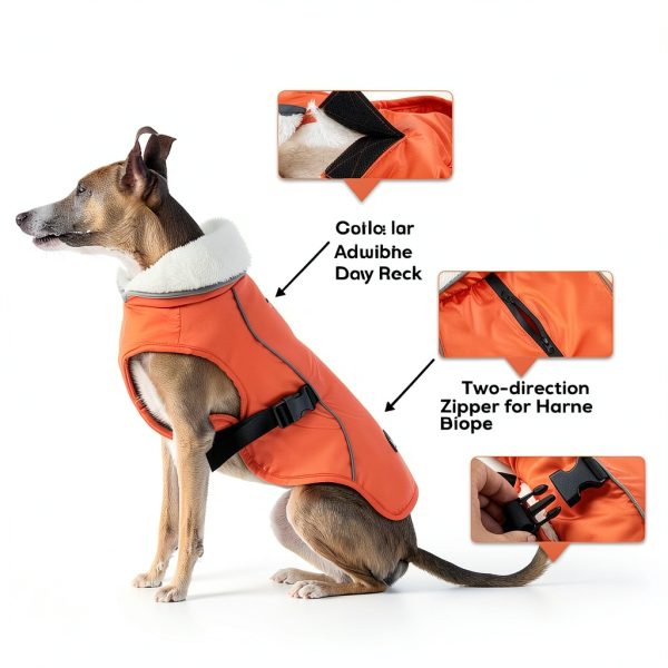 EMUST Dog Winter Coat Waterproof Windproof Fleece Lined-1