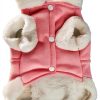 Jecikelon Dog Coat Suede Fleece Warm Bow D-Ring Winter Pet-5