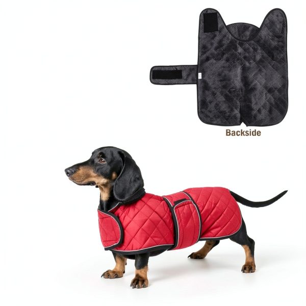 Geyecete Waterproof Dog Coat Dachshund Windproof Fleece-4