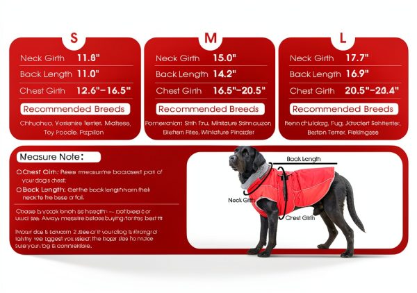 QBLEEV Dog Winter Coat Waterproof Windproof Fleece Lined-4