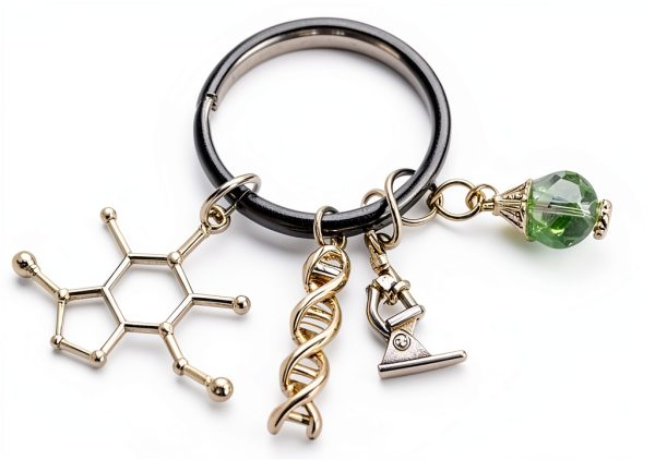 ATMA Science Microscope Keychain Stainless Steel Gift for-2