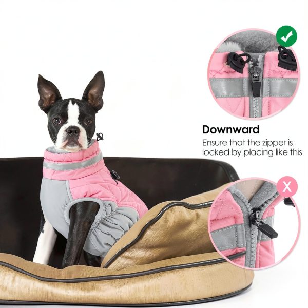 AOFITEE Dog Winter Coat Fleece Lined Water Resistant-4