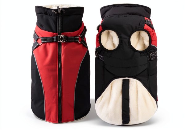 Queenmore Waterproof Dog Jacket with Harness Winter Coat-6