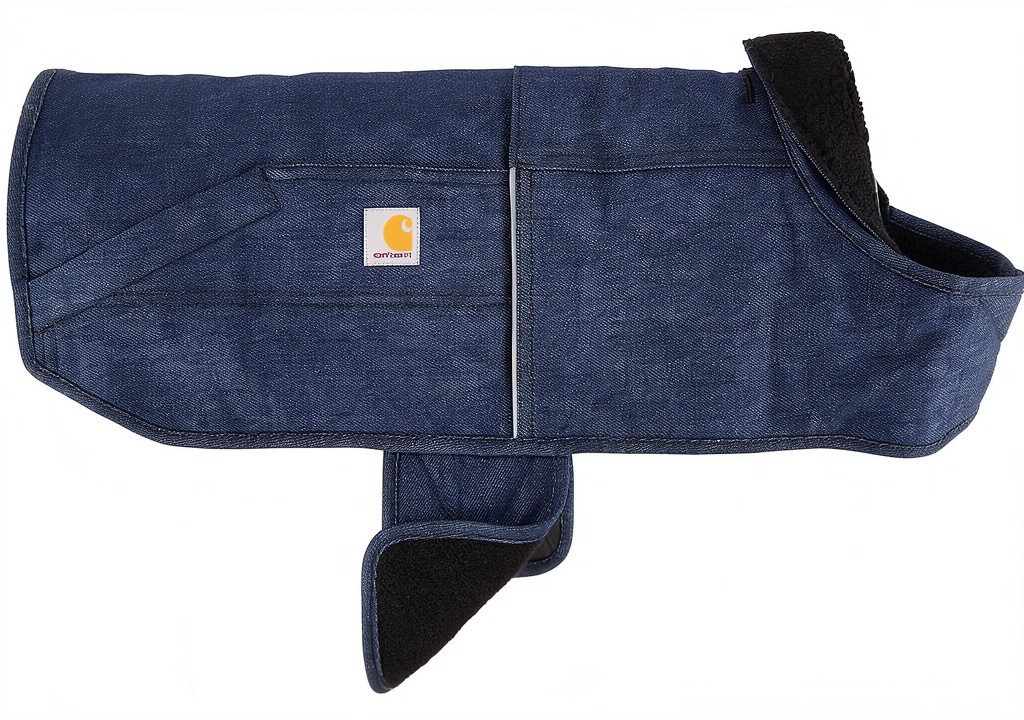 Signature Insulated Dog Coat in Hunter Orange color on a dog outdoors