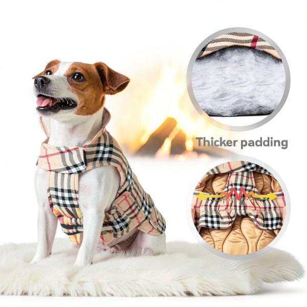 VIVAGLORY Reversible Dog Winter Coat Cold Weather Jacket-2