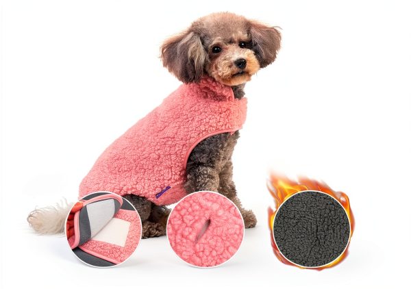 Cyeollo Reversible Dog Coat Fleece Winter Jacket Pet Clothes-4