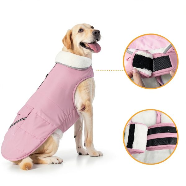 iBuddy Dog Winter Coat Fleece Lined Reflective Waterproof-1