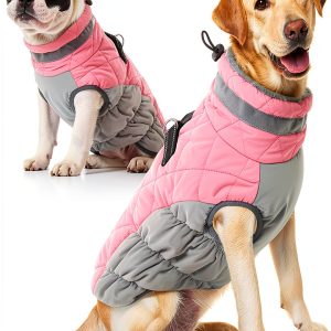 AOFITEE Dog Winter Coat Fleece Lined Water Resistant-0