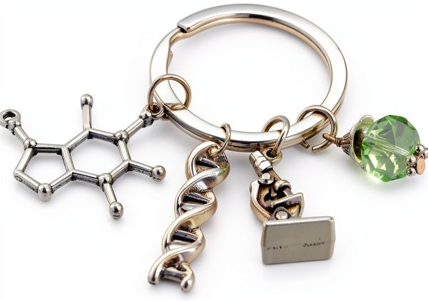 ATMA Science Microscope Keychain Stainless Steel Gift for-5