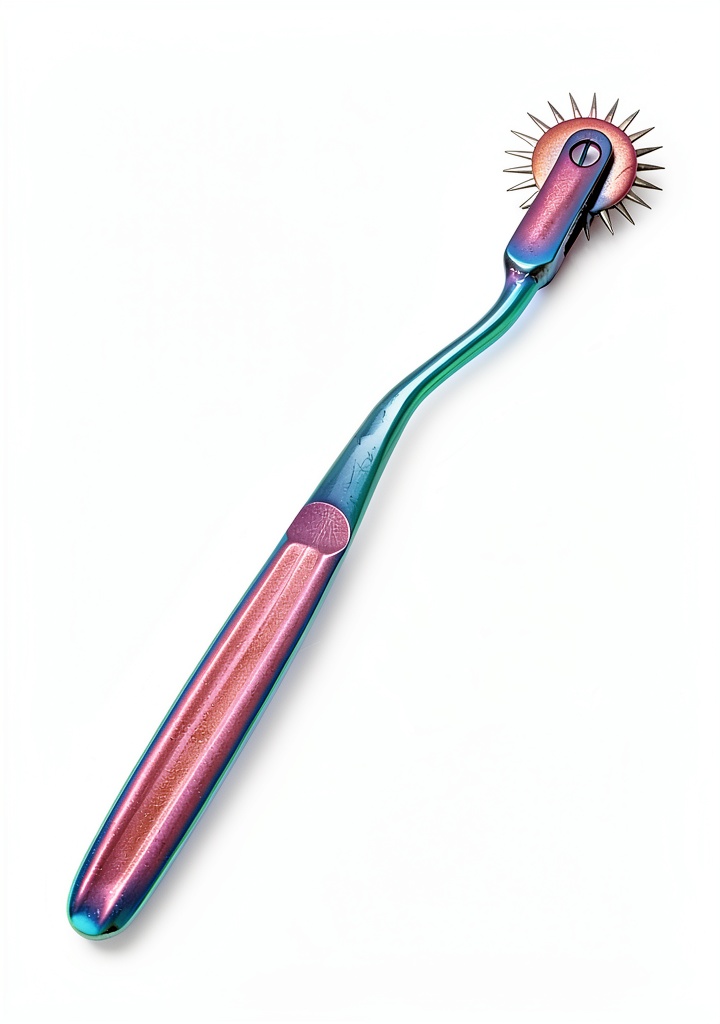 OdontoMed2011 Wartenberg Pinwheel displayed on a medical tray
