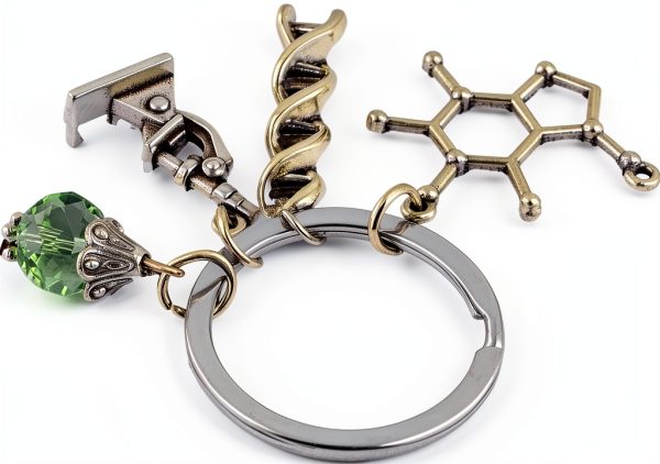 ATMA Science Microscope Keychain Stainless Steel Gift for-3