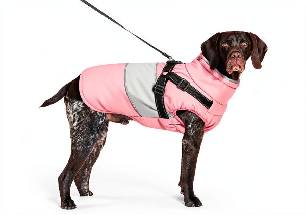 SUNFURA Waterproof Dog Fleece Jacket with Harness Built In-5