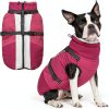 SUNFURA Dog Winter Coat Harness Waterproof Fleece Jacket-0