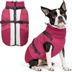 SUNFURA Dog Winter Coat Harness Waterproof Fleece Jacket-0