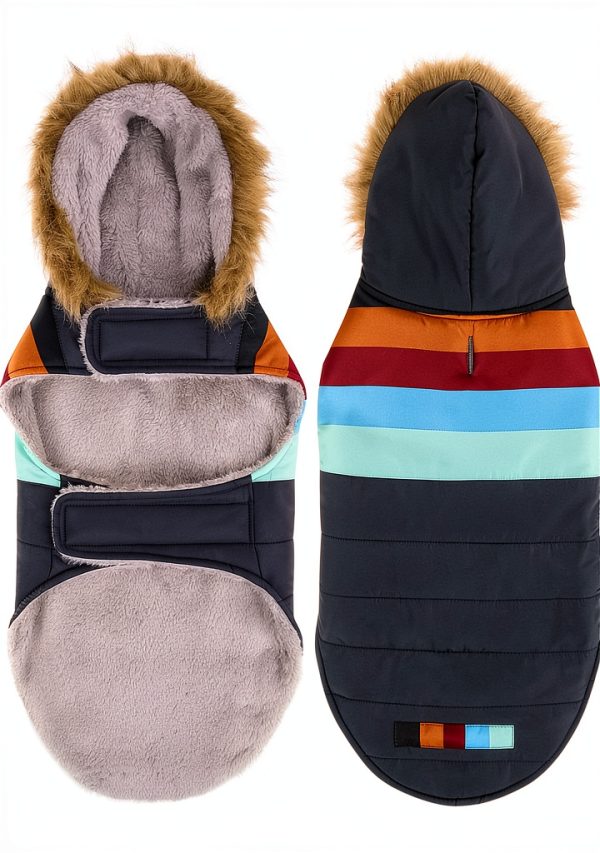 HDE Dog Puffer Jacket Fleece Lined Water Resistant Coat-2