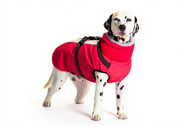 SUNFURA Dog Winter Coat Harness Waterproof Fleece Jacket-1