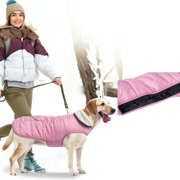 iBuddy Dog Winter Coat Fleece Lined Reflective Waterproof-4