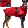QBLEEV Dog Winter Coat Waterproof Windproof Fleece Lined-0