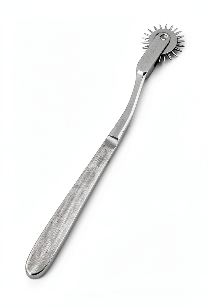 OdontoMed2011 Wartenberg pinwheel showing stainless steel construction and rotating wheel