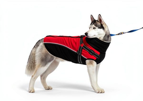 Queenmore Waterproof Dog Jacket with Harness Winter Coat-5