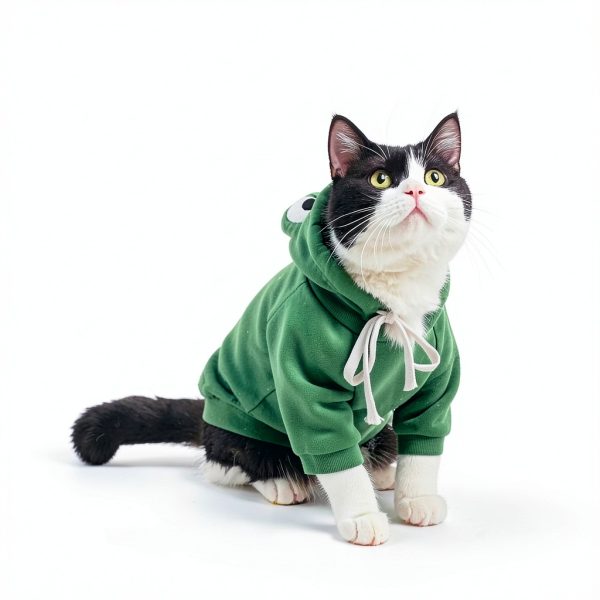 VITSOLE Dog Hoodie Fleece Coat Green Frog Elk Design-4
