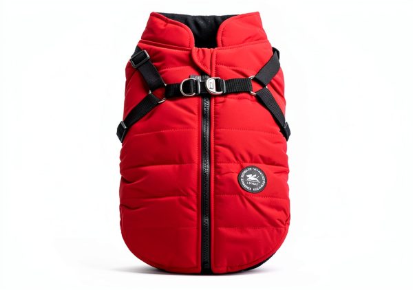 Norbi Dog Coat Harness Winter Jacket Water Repellent Fleece-0