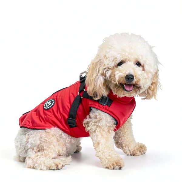 Norbi Dog Coat Harness Winter Jacket Water Repellent Fleece-1