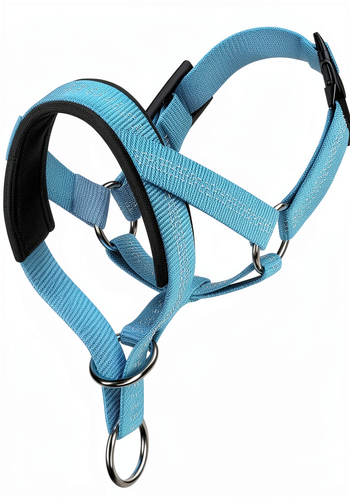 Dog head collar in use