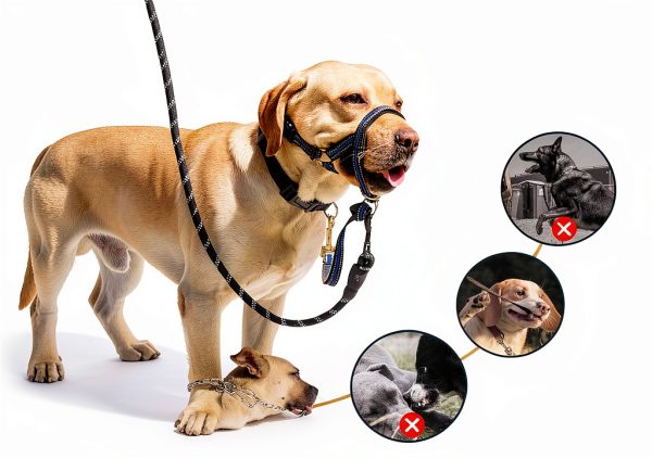 BARKLESS Dog Head Collar Plush Design Pull Control-1