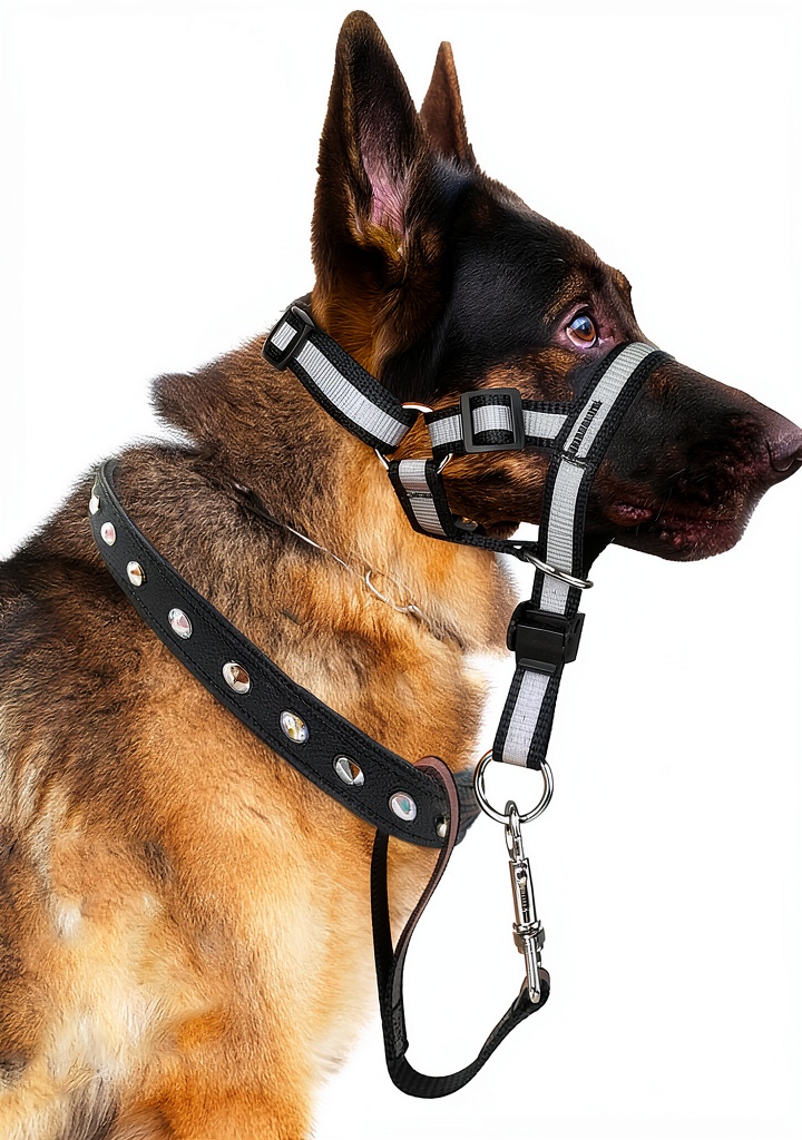 lasuroa Reflective Dog Head Collar on a dog
