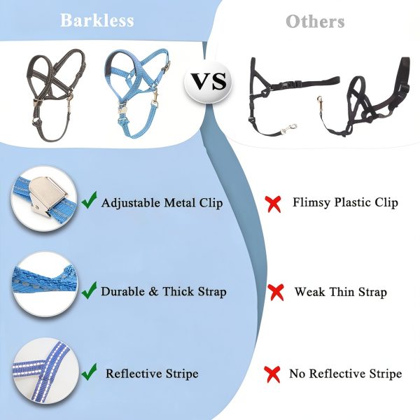 Barkless No Pull Dog Head Collar for Large Dogs-4