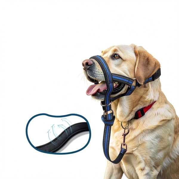 BARKLESS Dog Head Collar Plush Design Pull Control-2