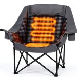 Oversized Heated Camping Chair Huskfirm XL Grey Thick‑Padded Foldable-0