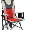 REALEAD Heated Camping Chair - Fully Padded Heated Chairs Outdoor Sports - Heavy Duty Heating Camp Chairs for Adults Supports 400 lbs - Perfect for Outside Sport Events, Concert, Battery NOT Included-4