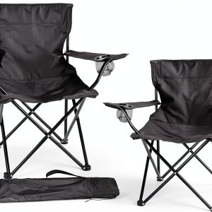 Camping Chairs WEIDIORME 2 Pack Lightweight Foldable – Medium & Large-0