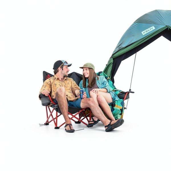 Kelty Low Loveseat Duty Folding Camp Chair Dark Shadow Low Height-11